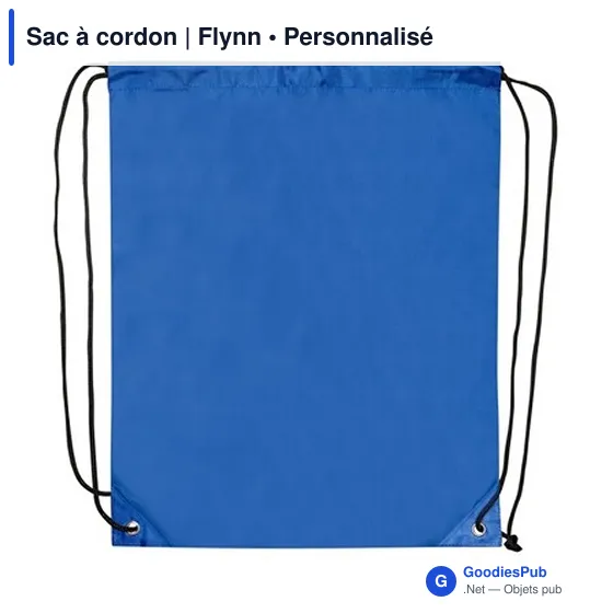 Sac à cordon personnalisable Flynn avec logo pour vos événements - Image 2