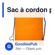 Sac à cordon personnalisable Flynn avec logo pour vos événements - Miniature 11