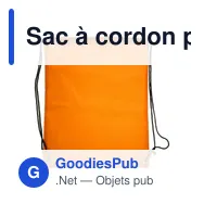Sac à cordon personnalisable Flynn avec logo pour vos événements - Miniature 12