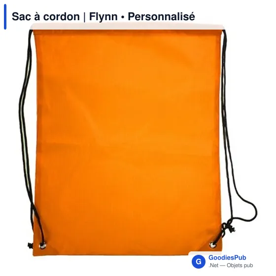 Sac à cordon personnalisable Flynn avec logo pour vos événements - Image 12