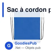 Sac à cordon personnalisable Flynn avec logo pour vos événements - Miniature 3
