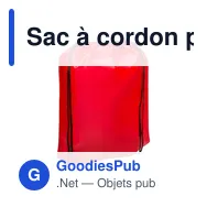 Sac à cordon personnalisable Flynn avec logo pour vos événements - Miniature 4
