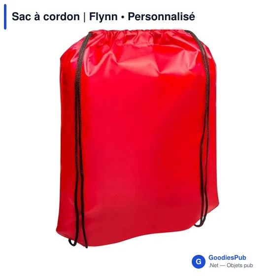 Sac à cordon personnalisable Flynn avec logo pour vos événements - Image 4