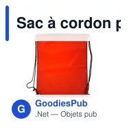 Sac à cordon personnalisable Flynn avec logo pour vos événements - Miniature 5