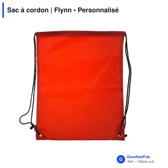 Sac à cordon personnalisable Flynn avec logo pour vos événements - Image 5