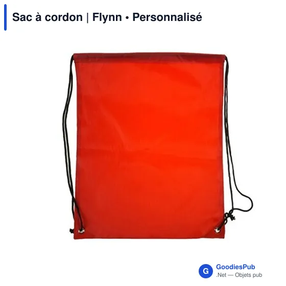 Sac à cordon personnalisable Flynn avec logo pour vos événements - Image 6