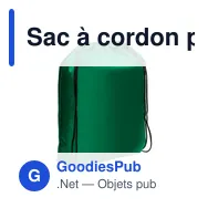 Sac à cordon personnalisable Flynn avec logo pour vos événements - Miniature 7