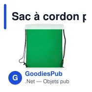 Sac à cordon personnalisable Flynn avec logo pour vos événements - Miniature 8