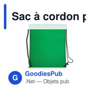 Sac à cordon personnalisable Flynn avec logo pour vos événements - Miniature 9