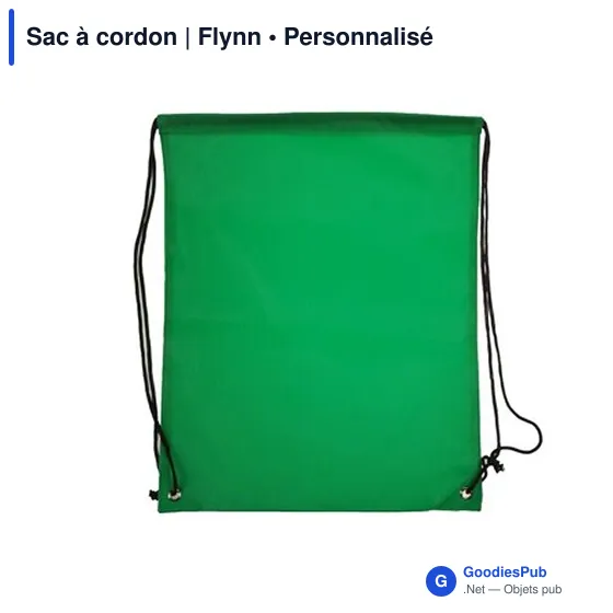 Sac à cordon personnalisable Flynn avec logo pour vos événements - Image 9