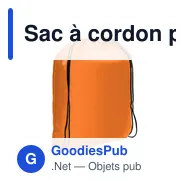 Sac à cordon personnalisable Flynn avec logo pour vos événements - Miniature 10