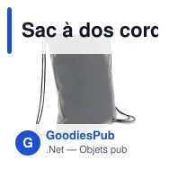 Sac à dos cordon personnalisable réfléchissant avec logo - 30 x 40 cm - Miniature 2