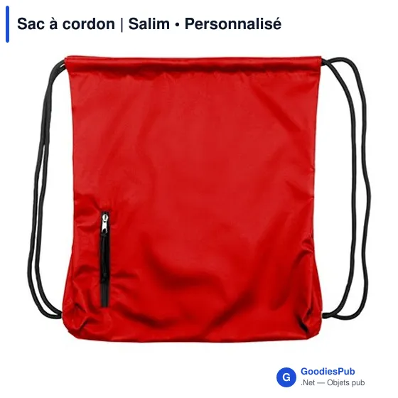 Sac à cordon personnalisable avec logo - Salim - Image 4