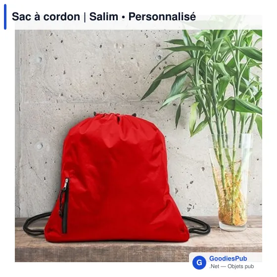 Sac à cordon personnalisable avec logo - Salim - Image 6