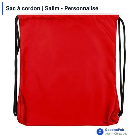 Sac à cordon personnalisable avec logo - Salim - Image 7