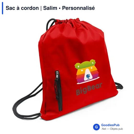 Sac à cordon personnalisable avec logo - Salim - Image 8