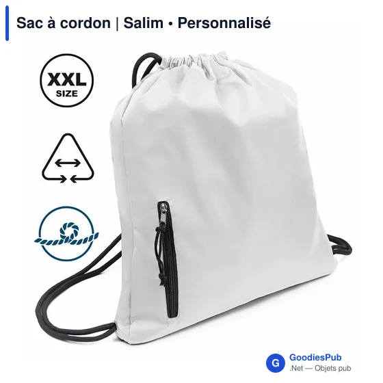 Sac à cordon personnalisable avec logo - Salim - Image 9
