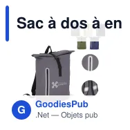 Sac à dos à enroulement personnalisable R-PET 600D enduit PU 20 L avec logo - Miniature 1