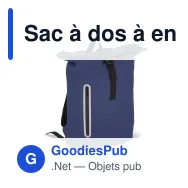 Sac à dos à enroulement personnalisable R-PET 600D enduit PU 20 L avec logo - Miniature 2
