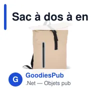 Sac à dos à enroulement personnalisable R-PET 600D enduit PU 20 L avec logo - Miniature 3
