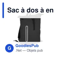 Sac à dos à enroulement personnalisable R-PET 600D enduit PU 20 L avec logo - Miniature 6
