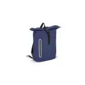 Variante Bleu foncé - Sac à dos à enroulement personnalisable R-PET 600D enduit PU 20 L avec logo