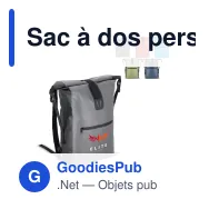 Sac à dos personnalisable 20 L résistant aux éclaboussures IPX4 avec logo - Adventure - Miniature 1