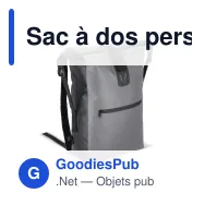 Sac à dos personnalisable 20 L résistant aux éclaboussures IPX4 avec logo - Adventure - Miniature 3