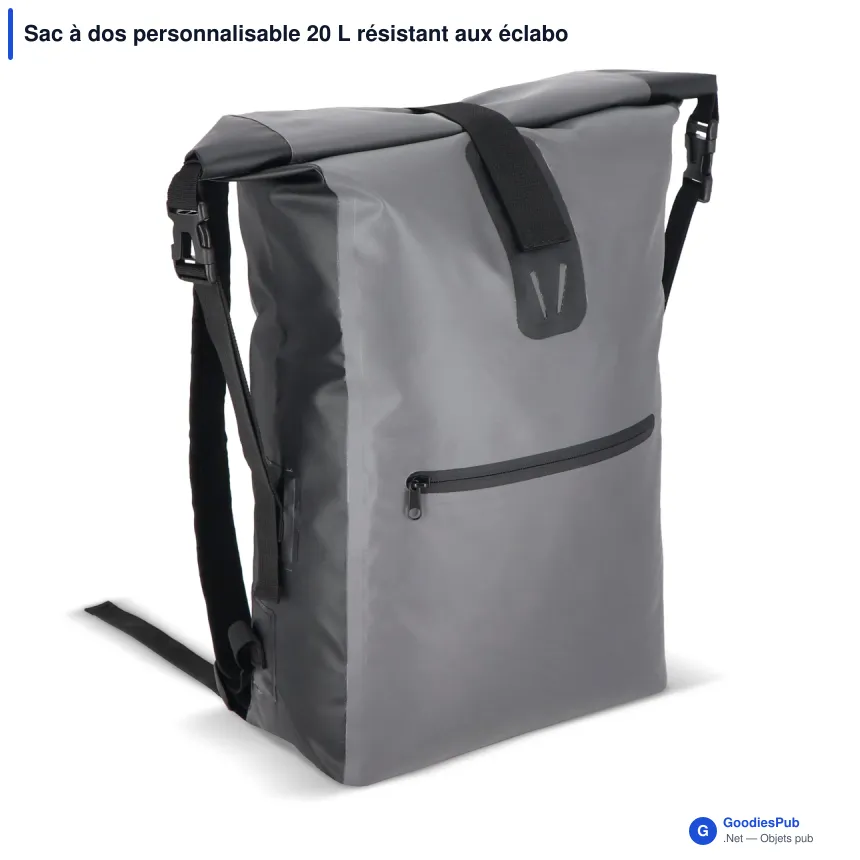 Sac à dos personnalisable 20 L résistant aux éclaboussures IPX4 avec logo - Adventure - Image 3