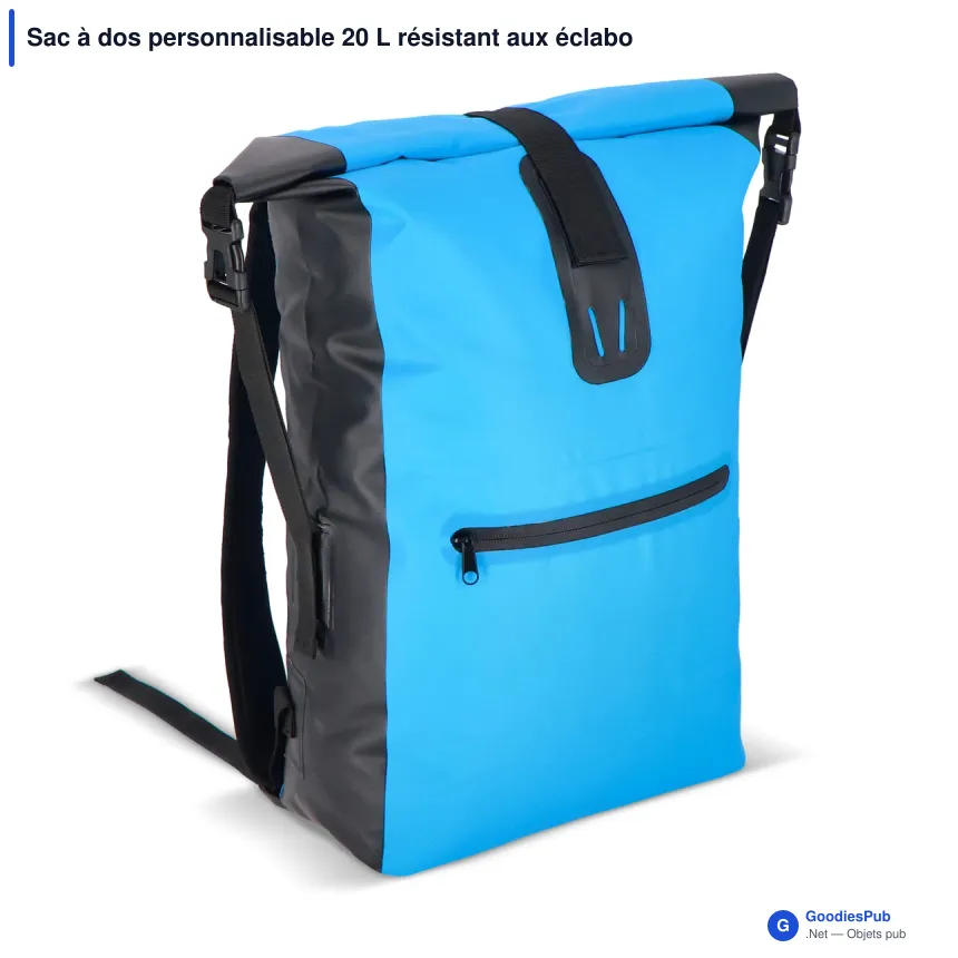 Sac à dos personnalisable 20 L résistant aux éclaboussures IPX4 avec logo - Adventure - Image 4