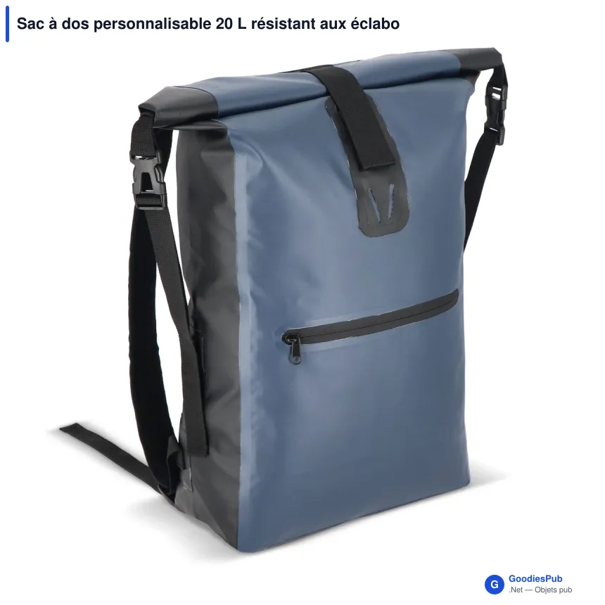 Sac à dos personnalisable 20 L résistant aux éclaboussures IPX4 avec logo - Adventure - Image 5