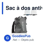 Sac à dos antivol personnalisable en polyester avec logo - Bleu foncé - Miniature 1