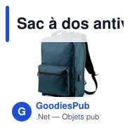 Sac à dos antivol personnalisable avec logo - Komplete - Miniature 1