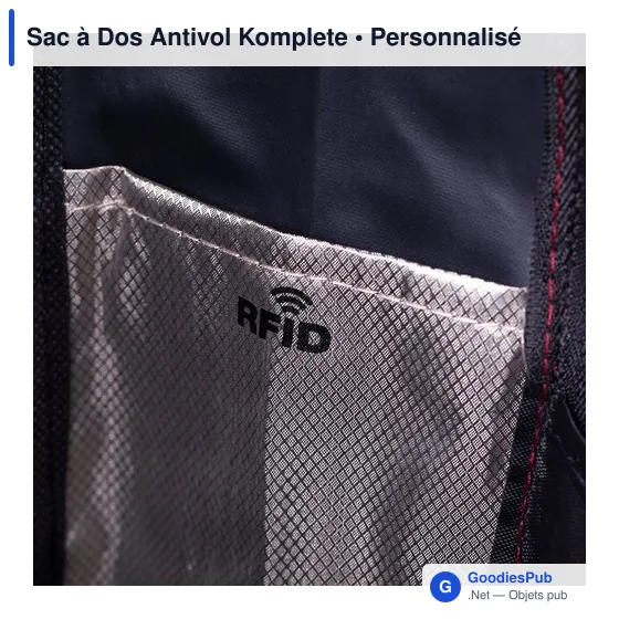 Sac à dos antivol personnalisable avec logo - Komplete - Image 12