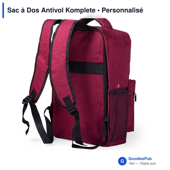 Sac à dos antivol personnalisable avec logo - Komplete - Image 5