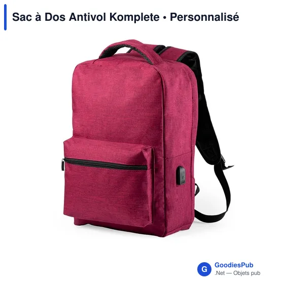 Sac à dos antivol personnalisable avec logo - Komplete - Image 9