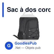 Sac à dos cordon de serrage personnalisable en R-PET 25 L avec logo - Miniature 2