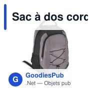 Sac à dos cordon de serrage personnalisable en R-PET 25 L avec logo - Miniature 3