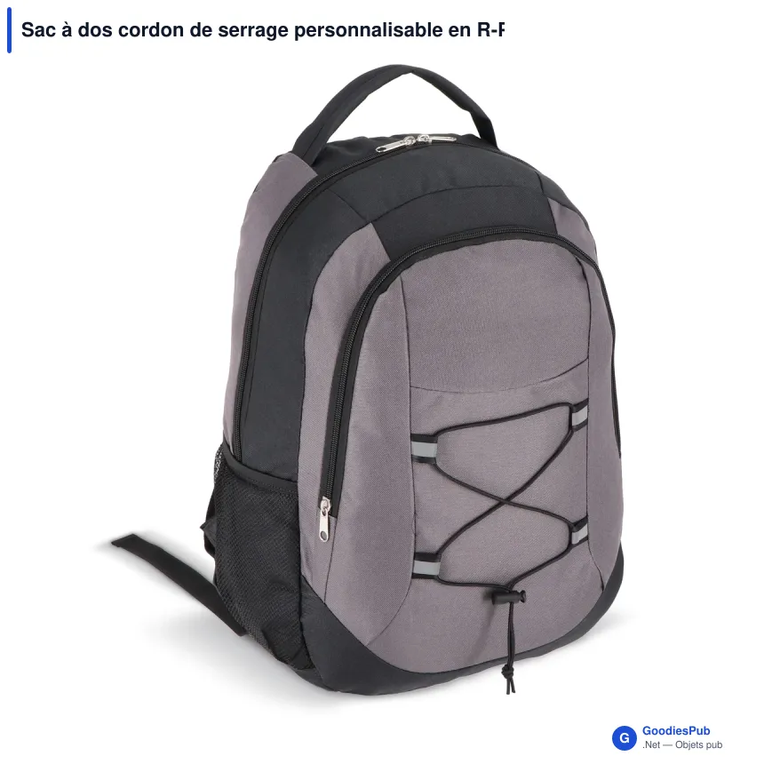 Sac à dos cordon de serrage personnalisable en R-PET 25 L avec logo - Image 3