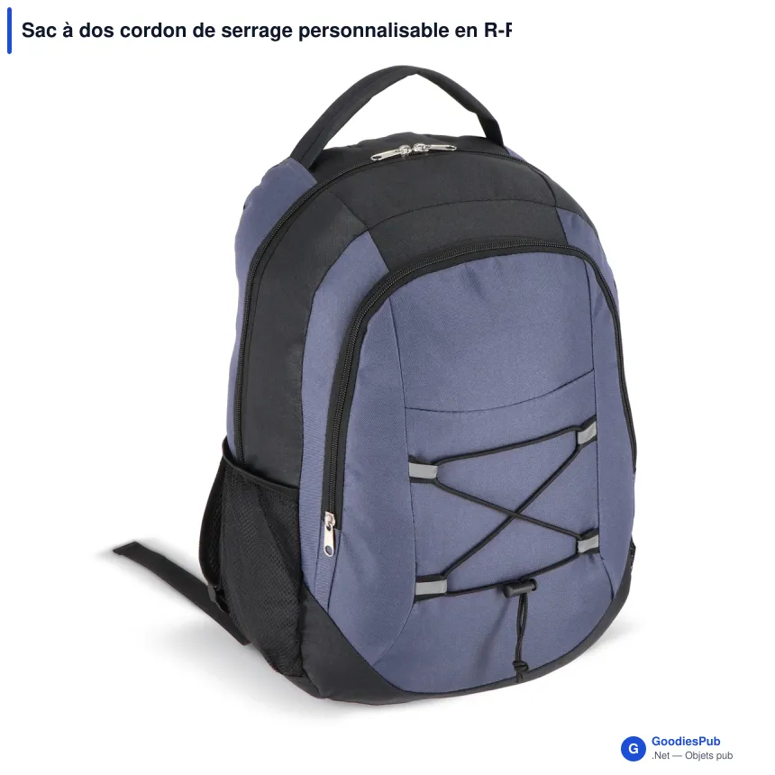 Sac à dos cordon de serrage personnalisable en R-PET 25 L avec logo - Image 4