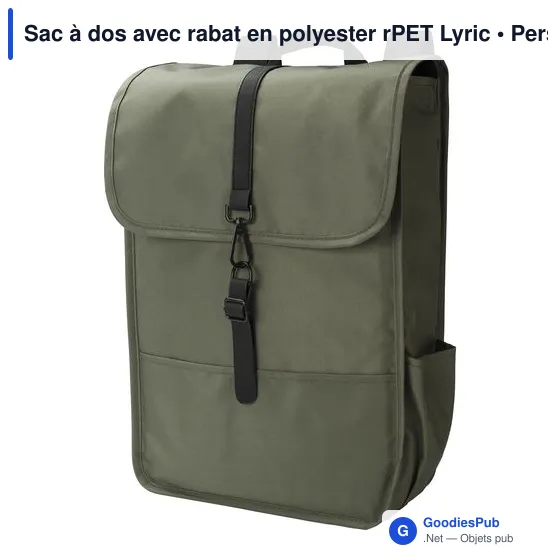 Sac à dos personnalisable en polyester rPET avec logo - Modèle Lyric - Image 12