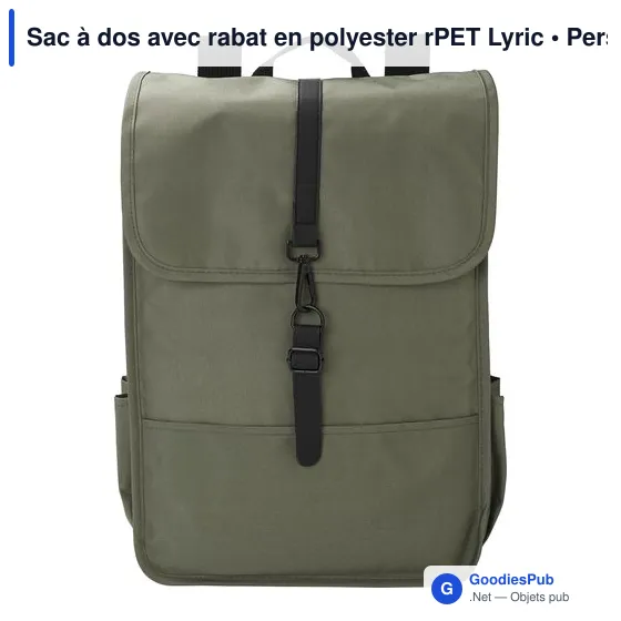 Sac à dos personnalisable en polyester rPET avec logo - Modèle Lyric - Image 3