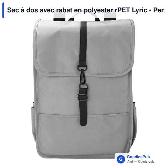Sac à dos personnalisable en polyester rPET avec logo - Modèle Lyric - Image 6