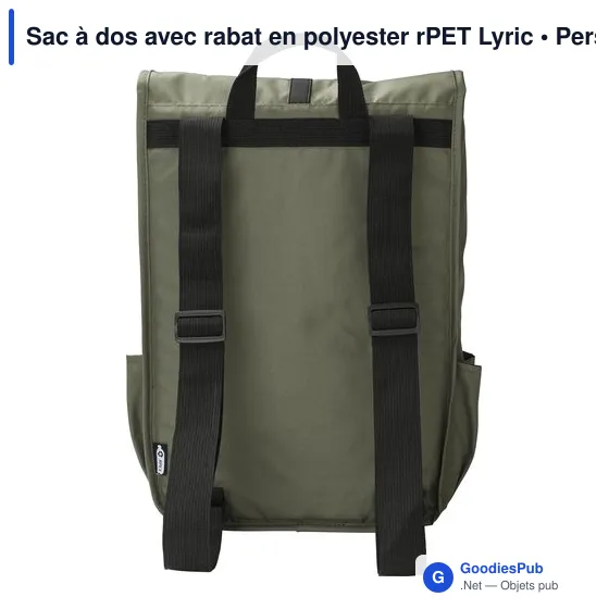 Sac à dos personnalisable en polyester rPET avec logo - Modèle Lyric - Image 9