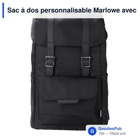 Sac à dos personnalisable Marlowe avec logo pour ordinateur