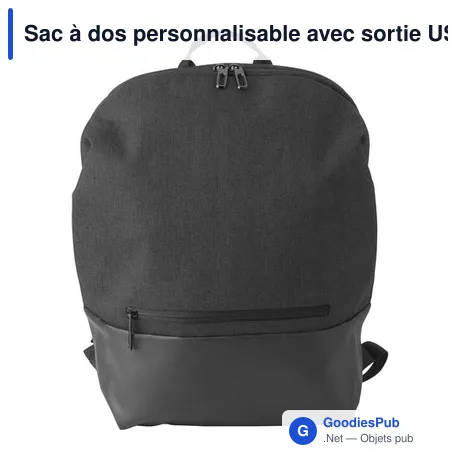Sac à dos personnalisable avec sortie USB pour logo - Katia
