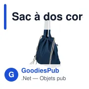 Sac à dos cordelette en denim recyclé Dex - Miniature 2