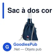 Sac à dos cordelette en denim recyclé Dex - Miniature 3