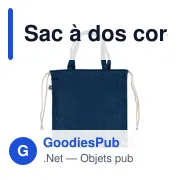 Sac à dos cordelette en denim recyclé Dex - Miniature 5