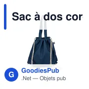 Sac à dos cordelette en denim recyclé Dex - Miniature 7